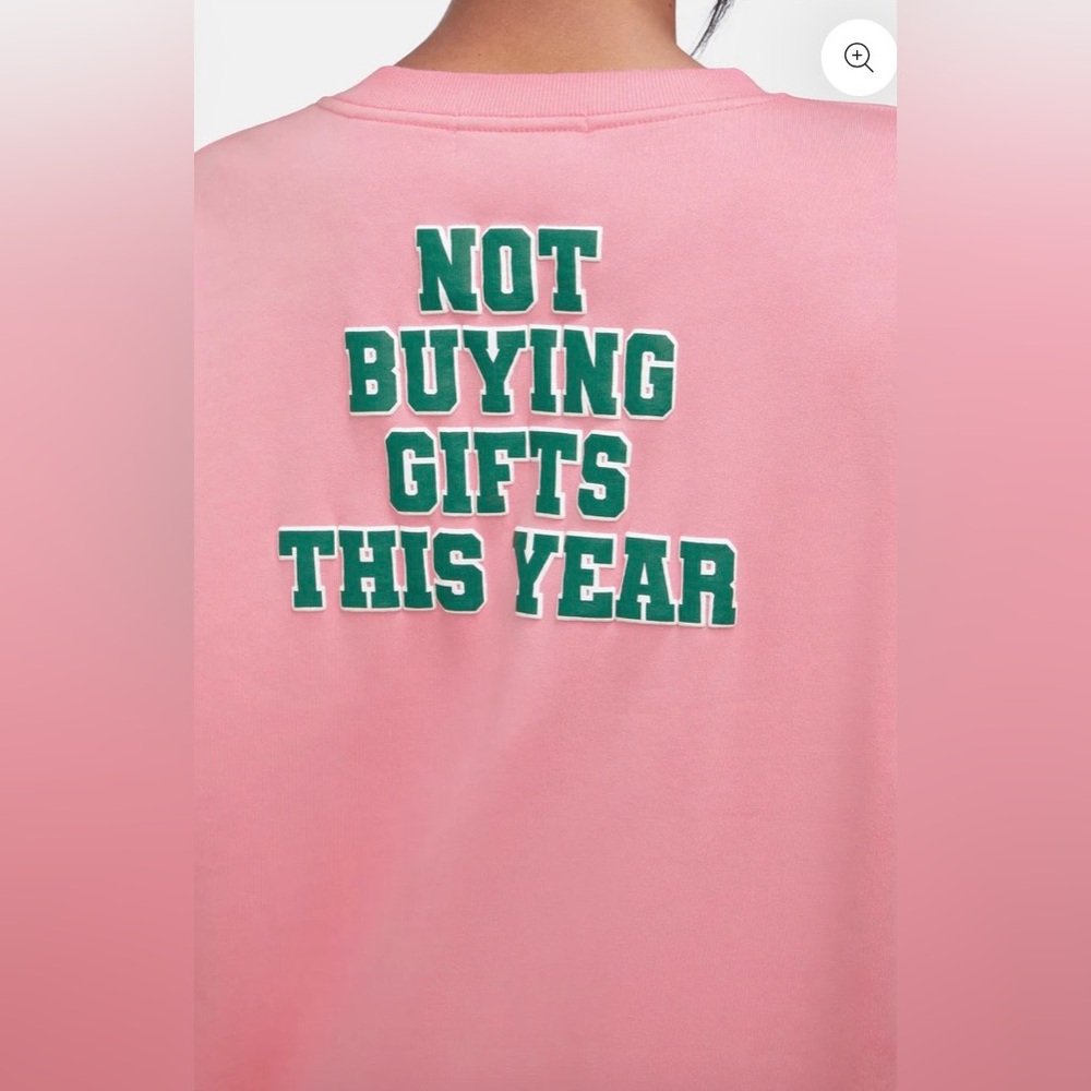 Wildfox Sweatshirt Women's Crew Neck Investing In Myself Aurora Pink XL - Picture 8 of 12